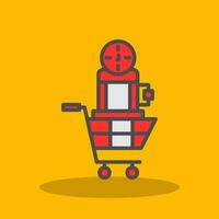 Shopping Time Machine Vector Icon Design