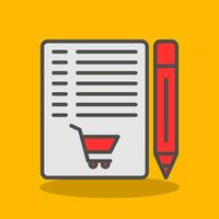 Shopping List Vector Icon Design