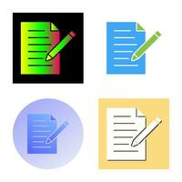 Unique Edit Document Vector Icon