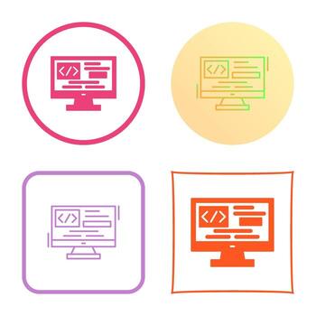 icono de vector de codificación