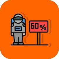 Discounted Astronaut Vector Icon Design