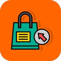 Shopping Bag with Arrow Vector Icon Design