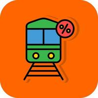 Discounted Train Vector Icon Design