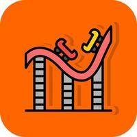 Shopping Roller Coaster Vector Icon Design