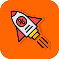 Discounted Spaceship Vector Icon Design