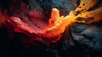 Abstract colorful background with oil paint splashes photo