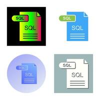 icono de vector de sql