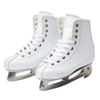 par de figura hielo patines en aislado antecedentes. png