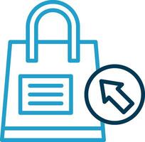 Shopping Bag with Arrow Vector Icon Design