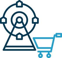 Shopping Ferris Wheel Vector Icon Design