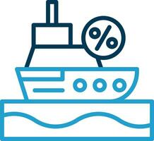 Discounted Cruise Ship Vector Icon Design