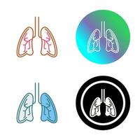 icono de vector de pulmones