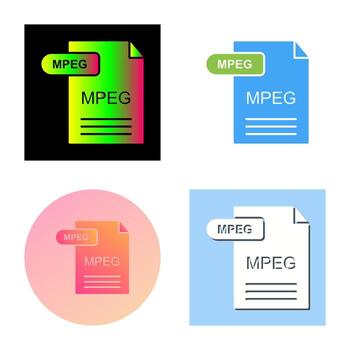 icono de vector de mpeg