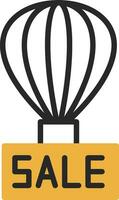 Sale Hot Air Balloon Vector Icon Design