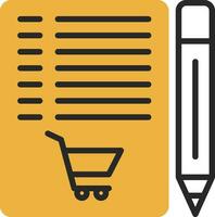 Shopping List Vector Icon Design