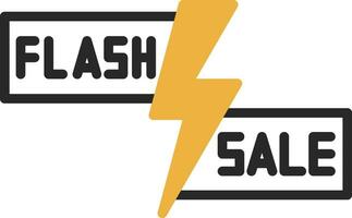 Flash Sale Lightning Vector Icon Design