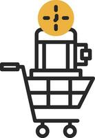 Shopping Time Machine Vector Icon Design