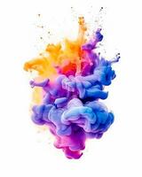 Fluid motion of paint creating an artistic explosion , 3d render photo