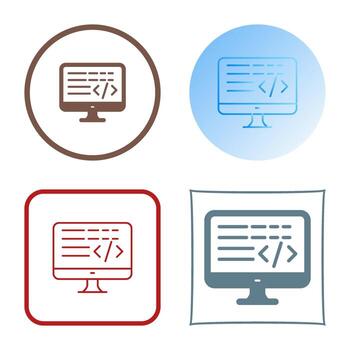 icono de vector de codificación