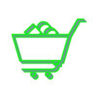 icono de vector de carrito de compras único ii