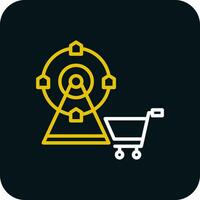 Shopping Ferris Wheel Vector Icon Design