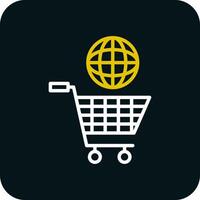 Shopping Globe Vector Icon Design