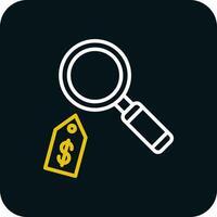 Price Magnifying Glass Vector Icon Design