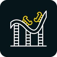 Shopping Roller Coaster Vector Icon Design