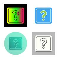 Unique Question Mark Vector Icon