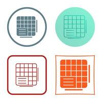 Table Data Vector Icon