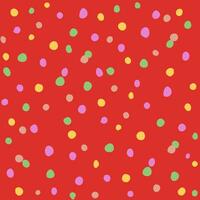 Party confetti pattern on red background vector