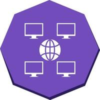 Unique Company Network Vector Icon