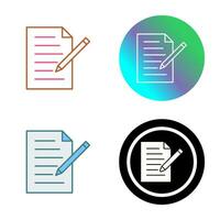 Unique Edit Document Vector Icon