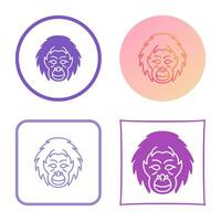 Orangutan Vector Icon