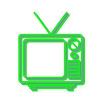 Television Broadcast Vector Icon