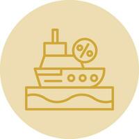 Discounted Cruise Ship Vector Icon Design