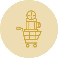 Shopping Time Machine Vector Icon Design