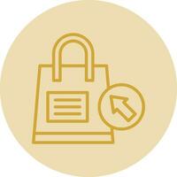 Shopping Bag with Arrow Vector Icon Design