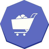 icono de vector de carrito de compras único ii