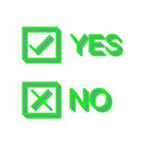 Yes No Option Vector Icon