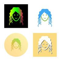 Hair Curly Vector Icon