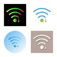 icono de vector de signo wifi único