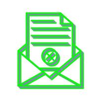 Rejection Of A Letter Vector Icon