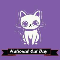Background for the national cat day on October 29 Happy animals vector