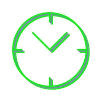Unique Clock Vector Icon