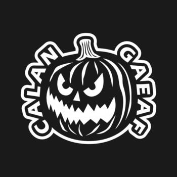 stiker of calan gaeaf halloween vector image illustration