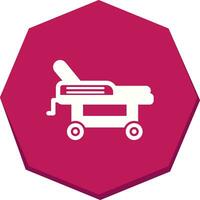 icono de vector de cama de hospital