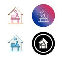 Work At Home Vector Icon