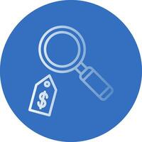 Price Magnifying Glass Vector Icon Design