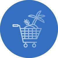 Shopping Cart Island Vector Icon Design